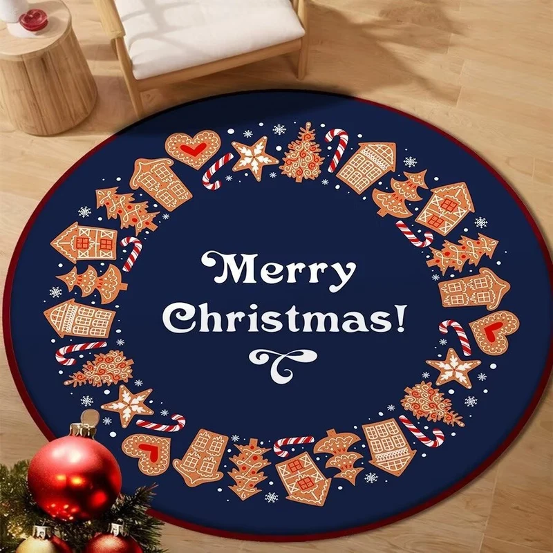 Holiday-Themed Round Floor Mat Stornfield