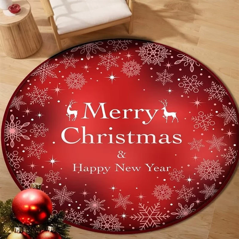 Holiday-Themed Round Floor Mat Stornfield