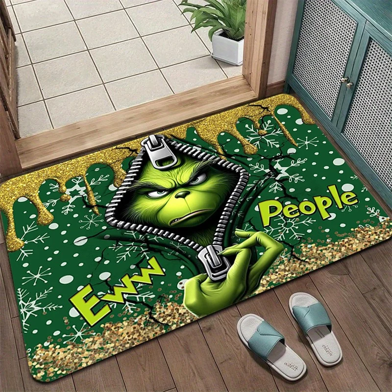 Grinch Christmas Themed Doormat Stornfield