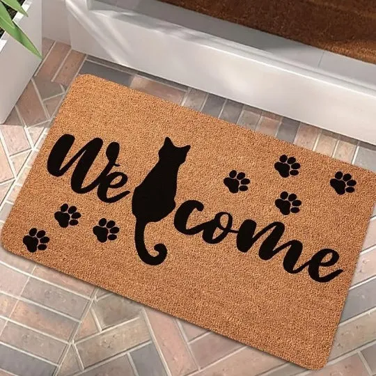 Floral Themed Welcome Mat Stornfield