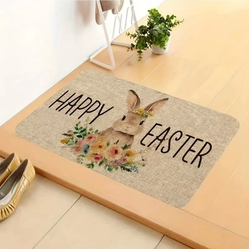 Floral Themed Welcome Mat Stornfield