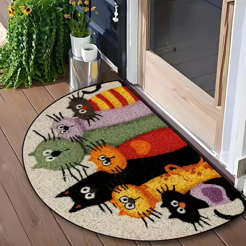 Floral Themed Welcome Mat Stornfield