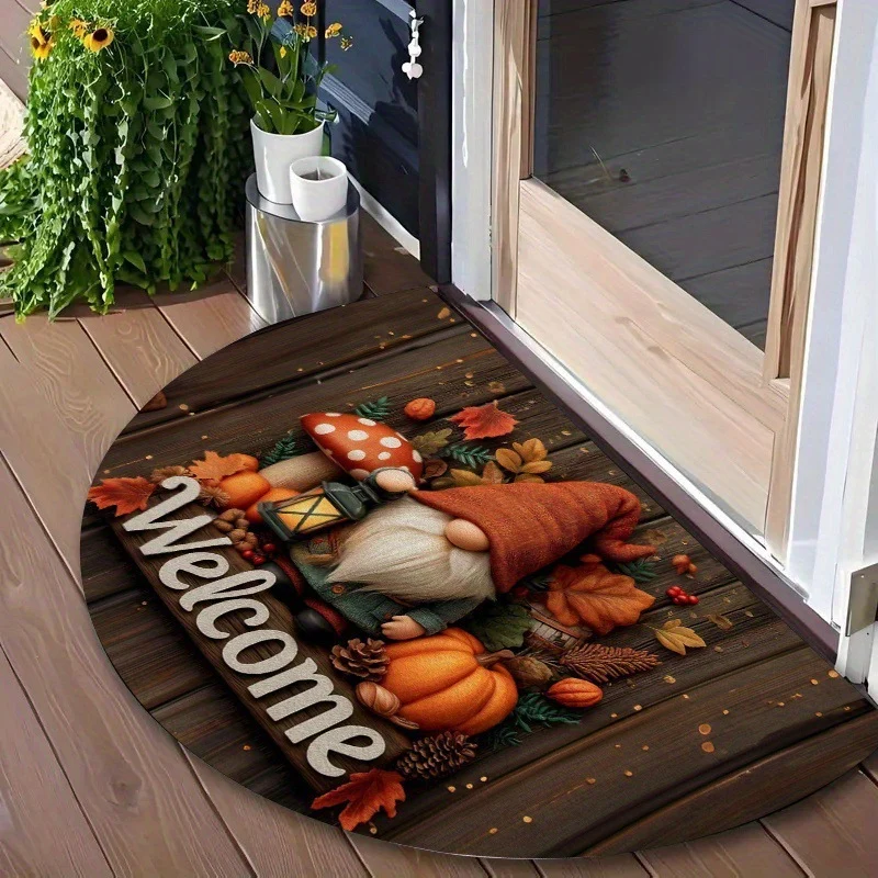 Floral Themed Welcome Mat Stornfield