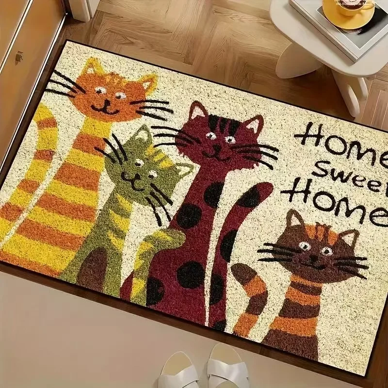 Floral Themed Welcome Mat Stornfield