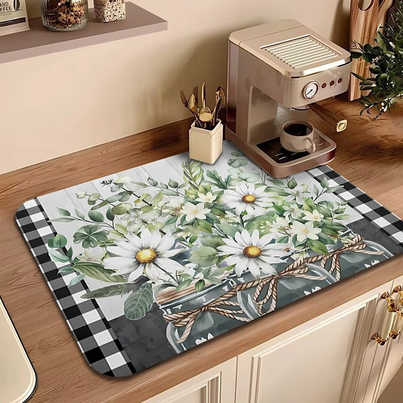 Floral Printed Kitchen Mat Stornfield