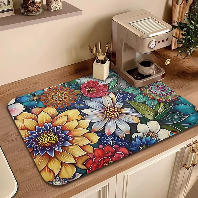 Floral Printed Kitchen Mat Stornfield
