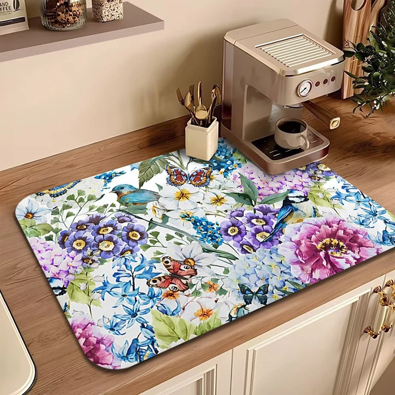 Floral Printed Kitchen Mat Stornfield