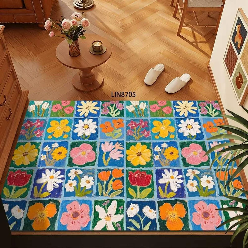 Floral Pattern Decorative Floor Mat Stornfield