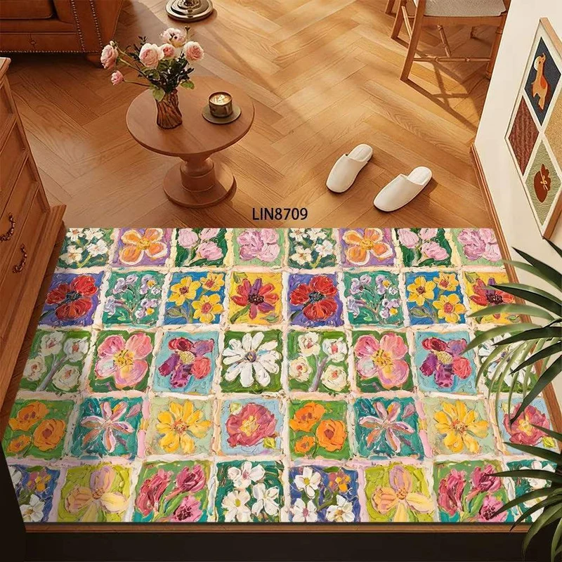 Floral Pattern Decorative Floor Mat Stornfield