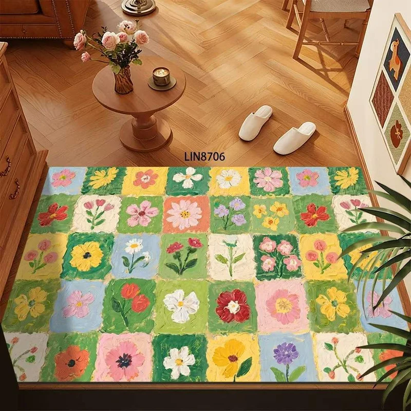 Floral Pattern Decorative Floor Mat Stornfield