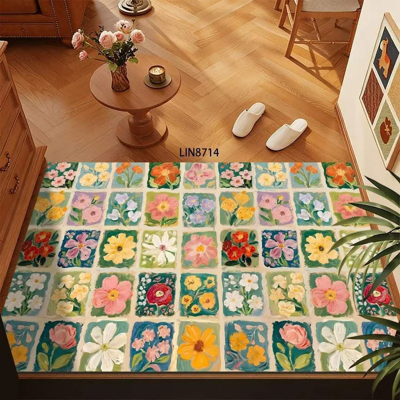 Floral Pattern Decorative Floor Mat Stornfield