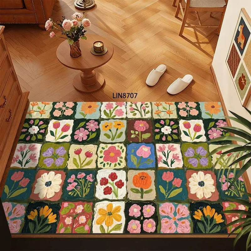 Floral Pattern Decorative Floor Mat Stornfield