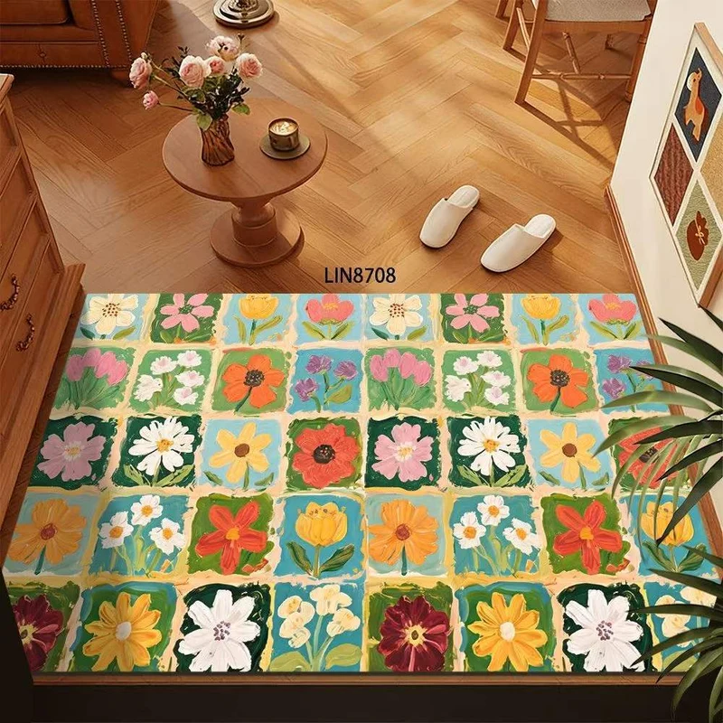 Floral Pattern Decorative Floor Mat Stornfield