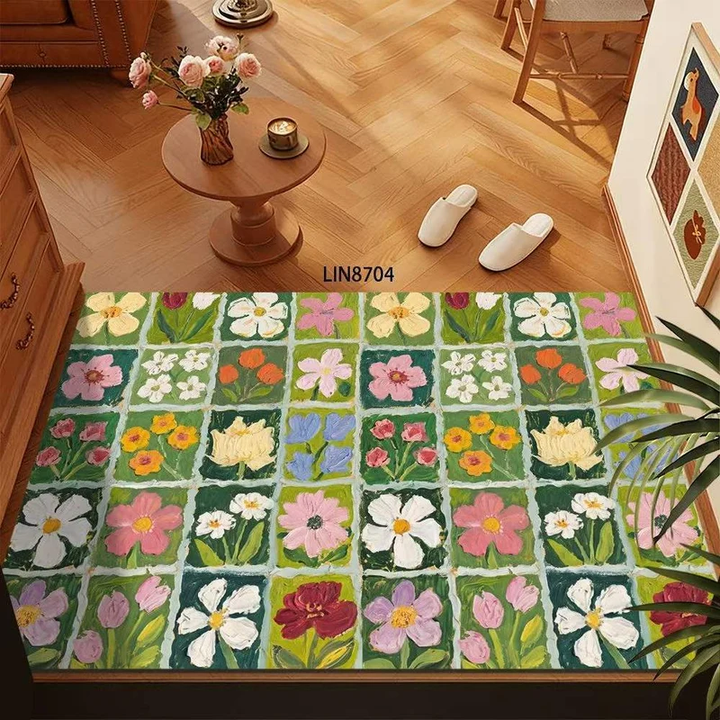 Floral Pattern Decorative Floor Mat Stornfield