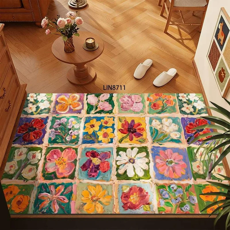 Floral Pattern Decorative Floor Mat Stornfield