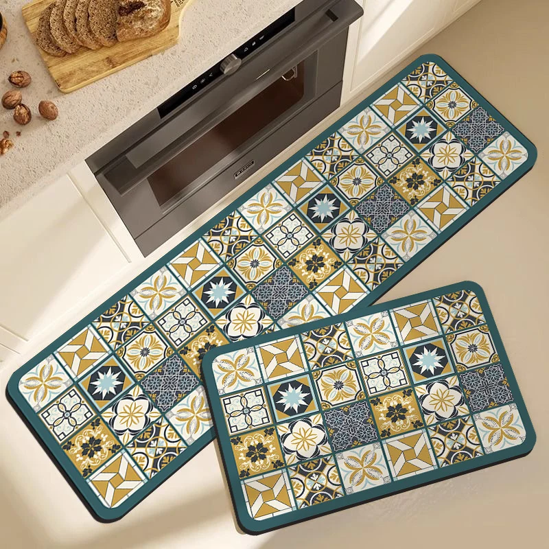 Floral Design Kitchen Comfort Mat Stornfield