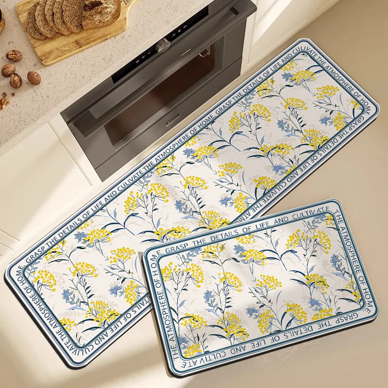 Floral Design Kitchen Comfort Mat Stornfield