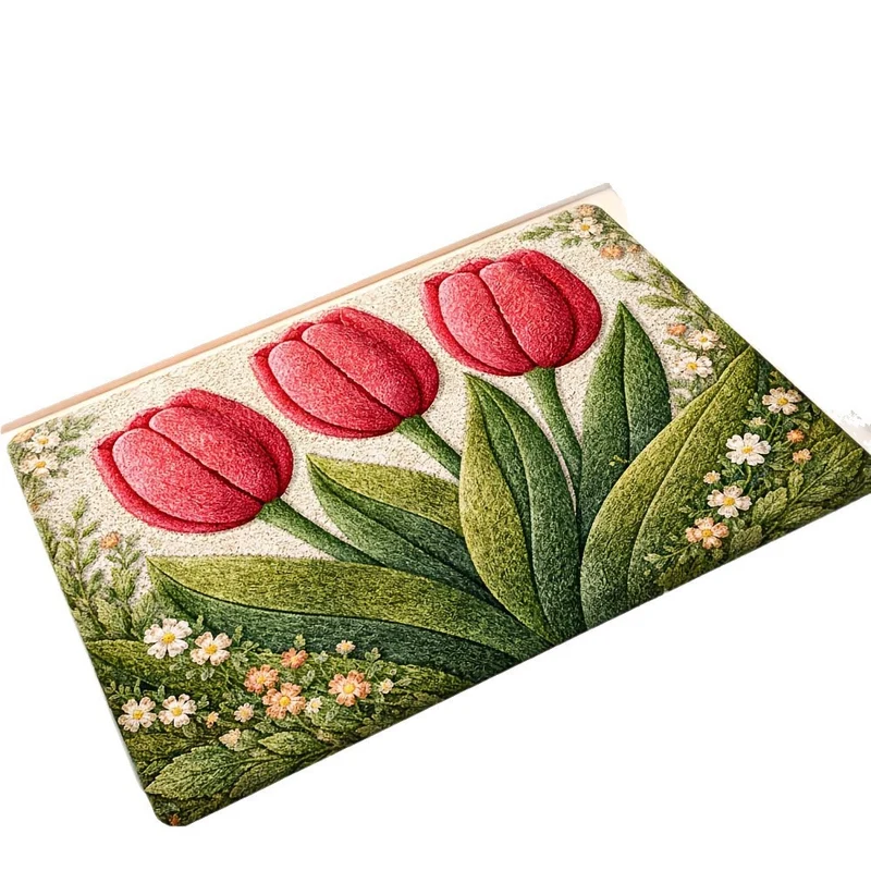 Floral Design Bath Mat Stornfield
