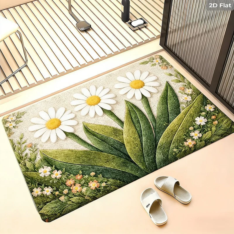 Floral Design Bath Mat Stornfield