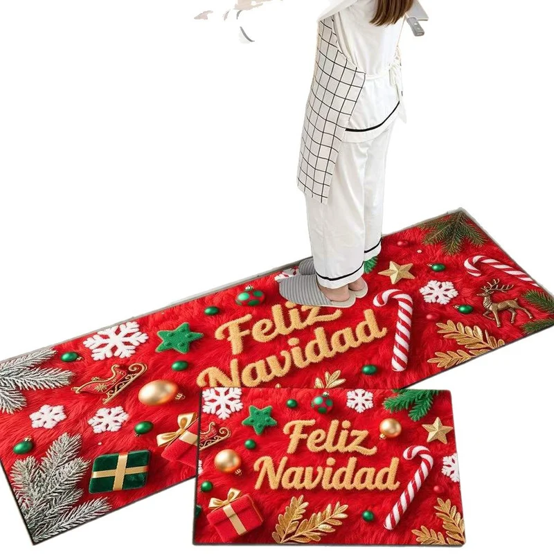Festive Christmas Themed Kitchen Mat Stornfield