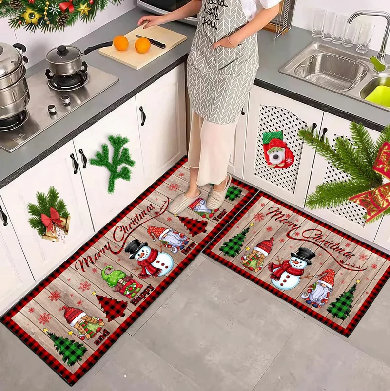 Festive Christmas Kitchen Mat Set Stornfield