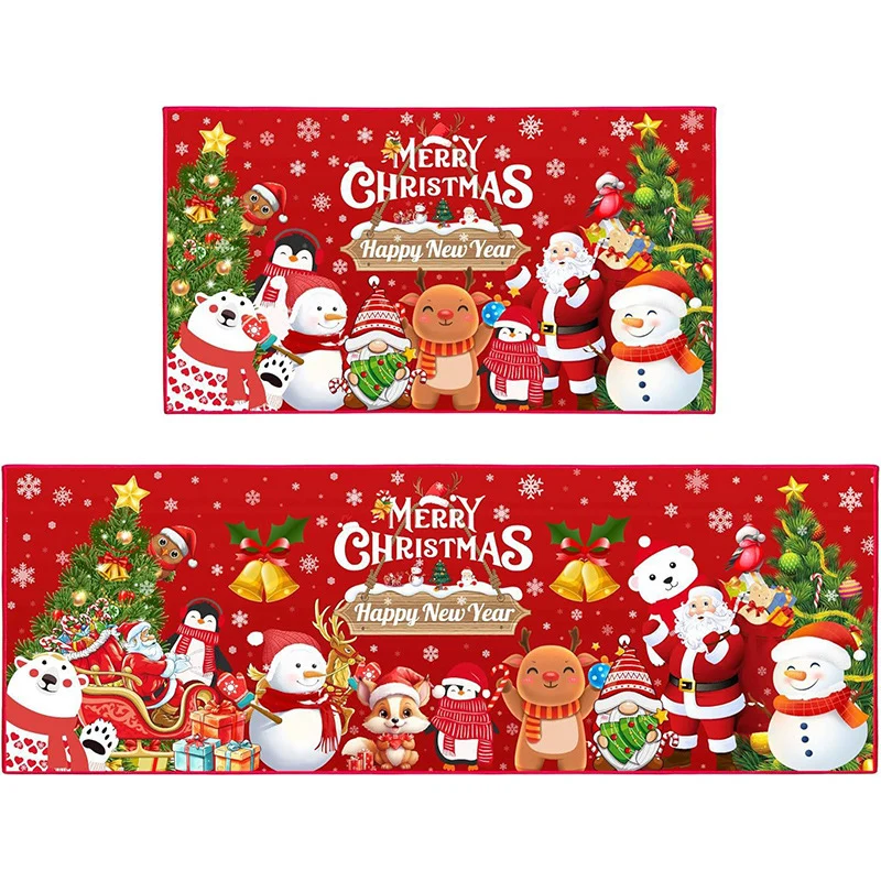 Festive Christmas Kitchen Mat Set Stornfield