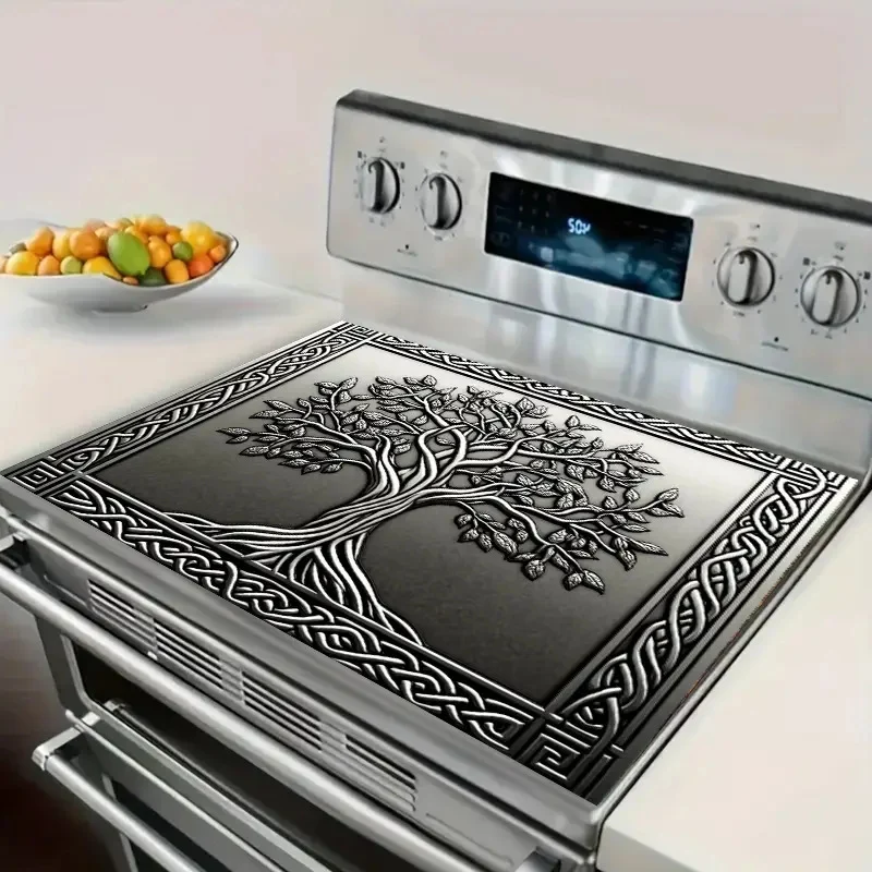 Elegant Tree of Life Decorative Kitchen Mat Stornfield
