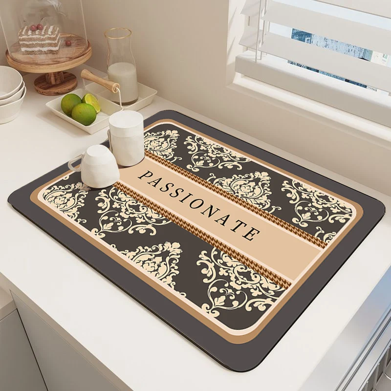 Elegant Mosaic Pattern Kitchen Mat Stornfield