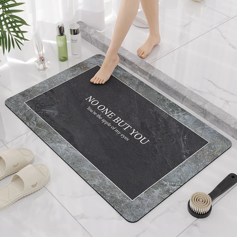 Elegant Marble Design Bathroom Mat Stornfield