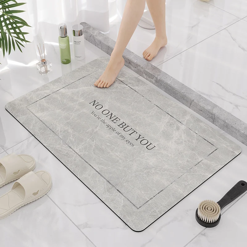 Elegant Marble Design Bathroom Mat Stornfield
