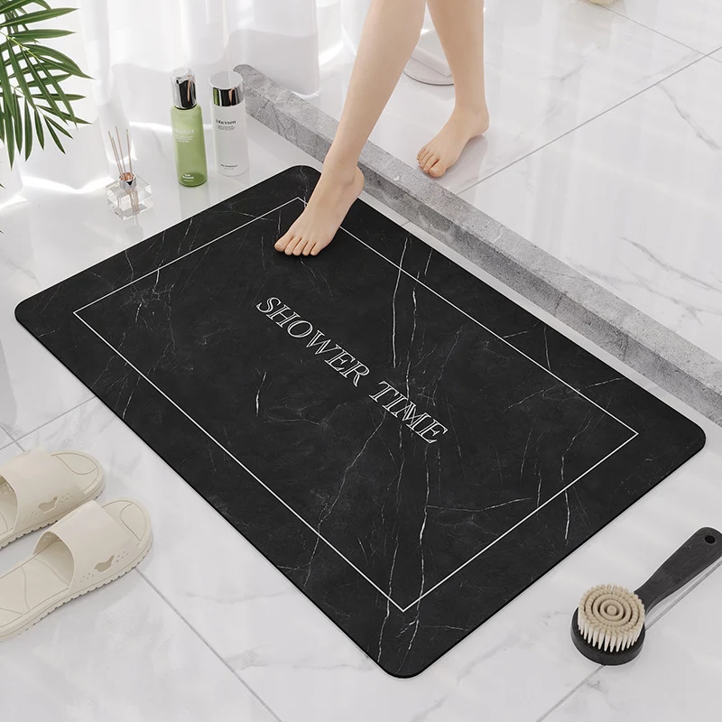 Elegant Marble Design Bathroom Mat Stornfield