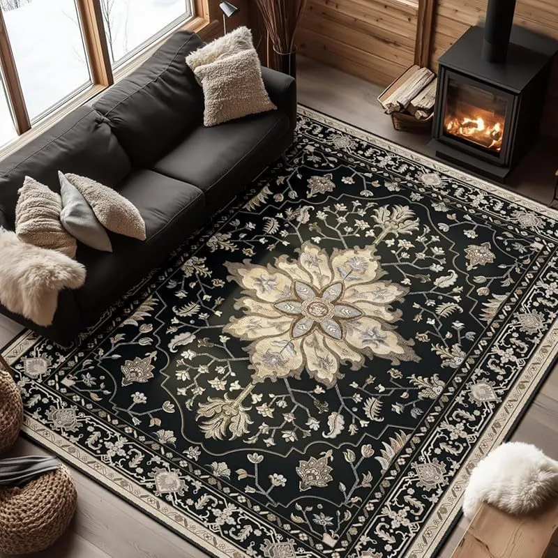Elegant Floral Pattern Area Rug Stornfield