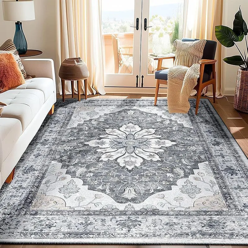 Elegant Floral Pattern Area Rug Stornfield