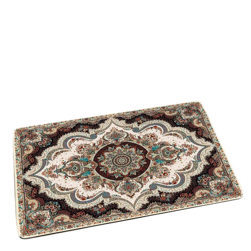 Elegant Floral Bathroom Area Mat Stornfield
