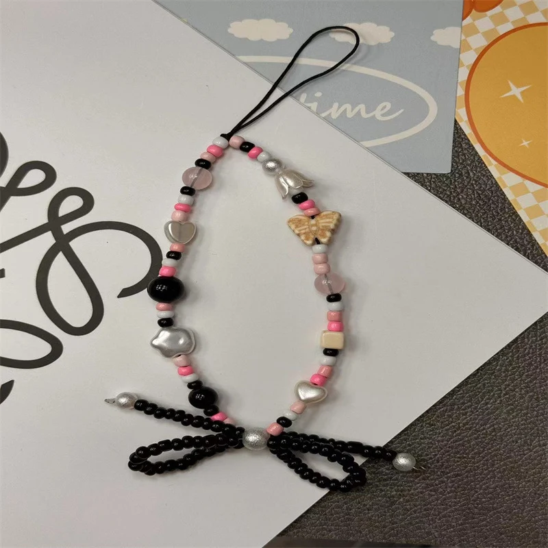 Künstlerischer Perlen Charm Telefon Lanyard Karnz