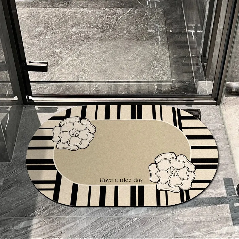 Decorative Floral Entryway Mat Stornfield