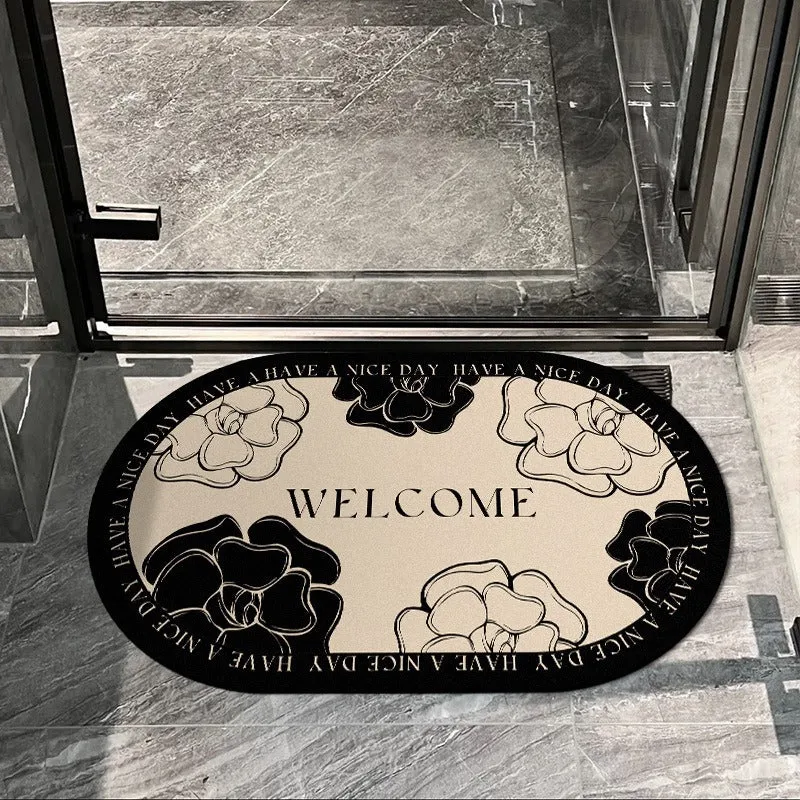 Decorative Floral Entryway Mat Stornfield