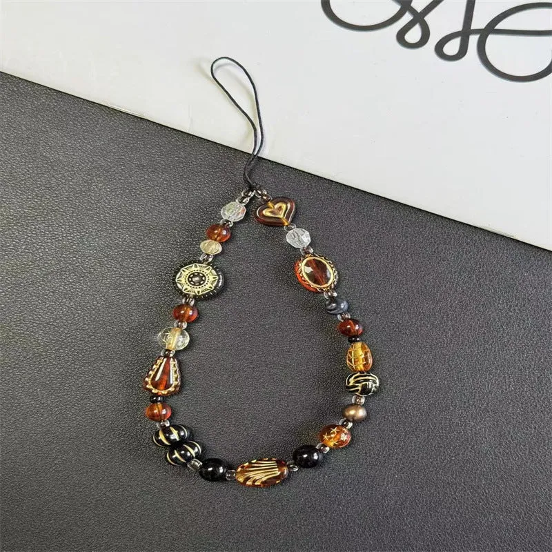 Künstlerische Perlen-Charm-Halskette Karnz 1790135357