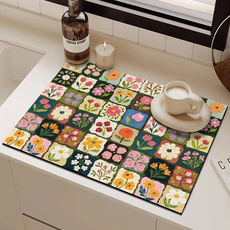 Decorative Floral Art Mat Stornfield