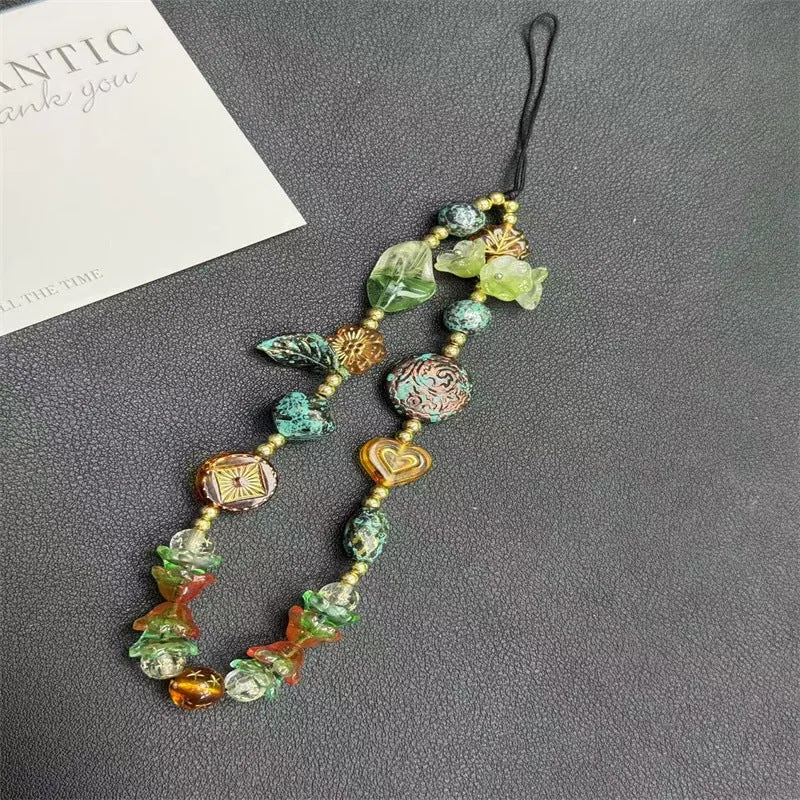 Künstlerischer Perlen Charm Brillenhalter Karnz