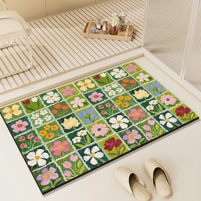 Blumenmuster Eingangsmatte