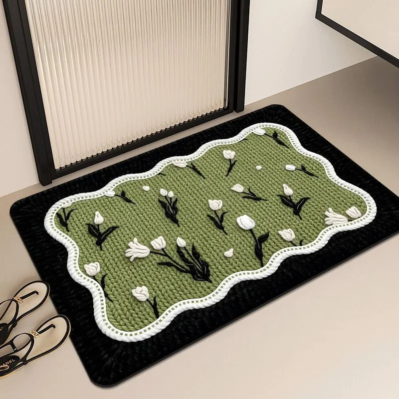 Floral gestickte Bereichsmatte