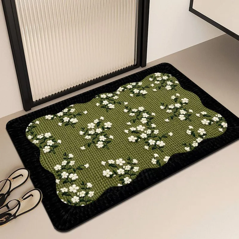 Floral gestickte Bereichsmatte