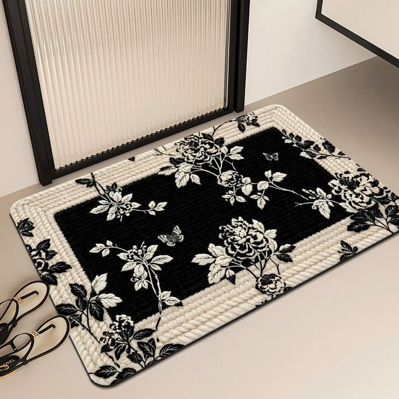 Floral gestickte Bereichsmatte