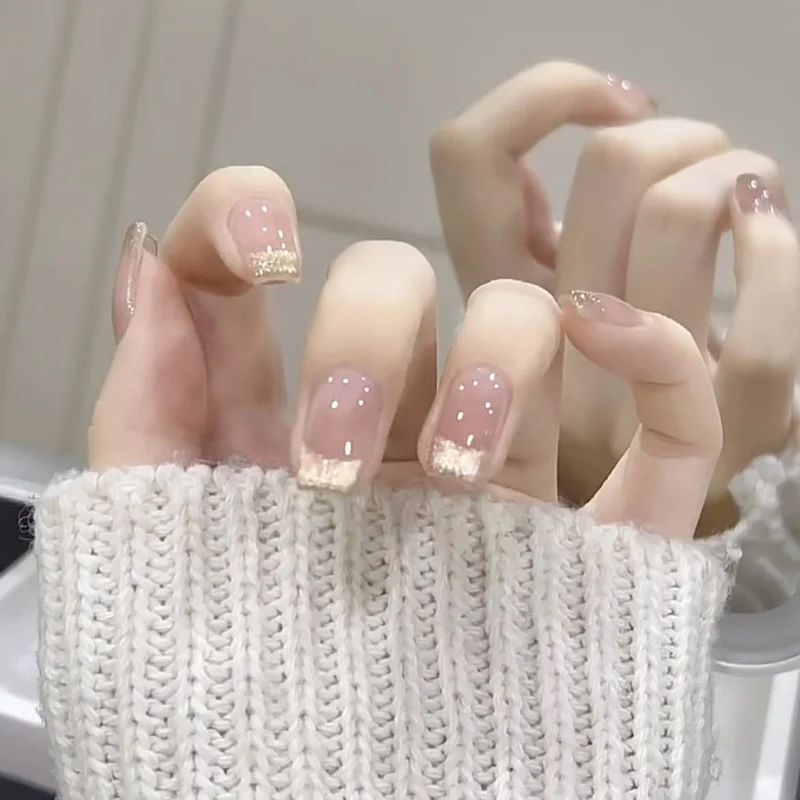 Elegant Glitter Tip Press-On Nails Stornfield