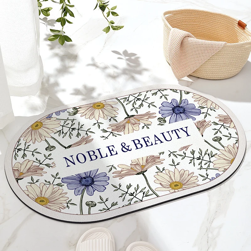 Florale inspirierende Badematte
