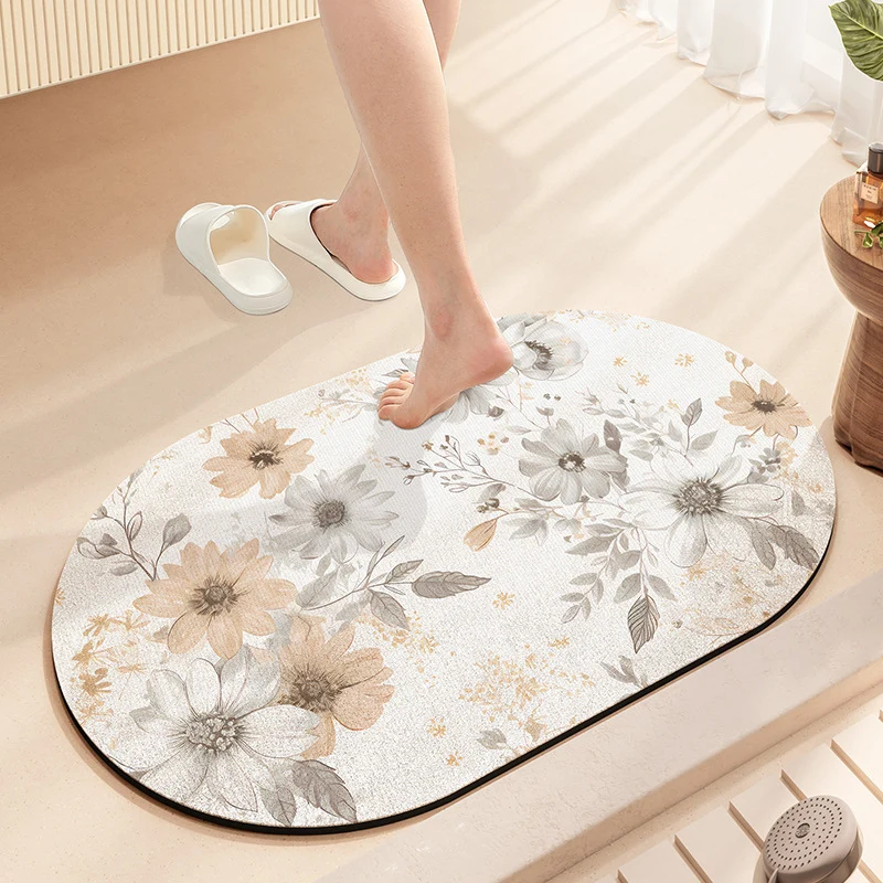 Florale inspirierende Badematte