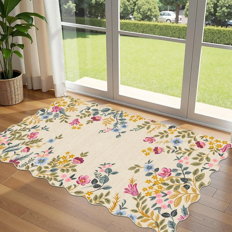 Dekorativer Blumenmuster-Teppich