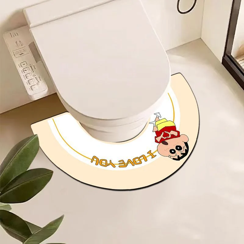 Dekorativer Toilettenteppich im Cartoon-Stil