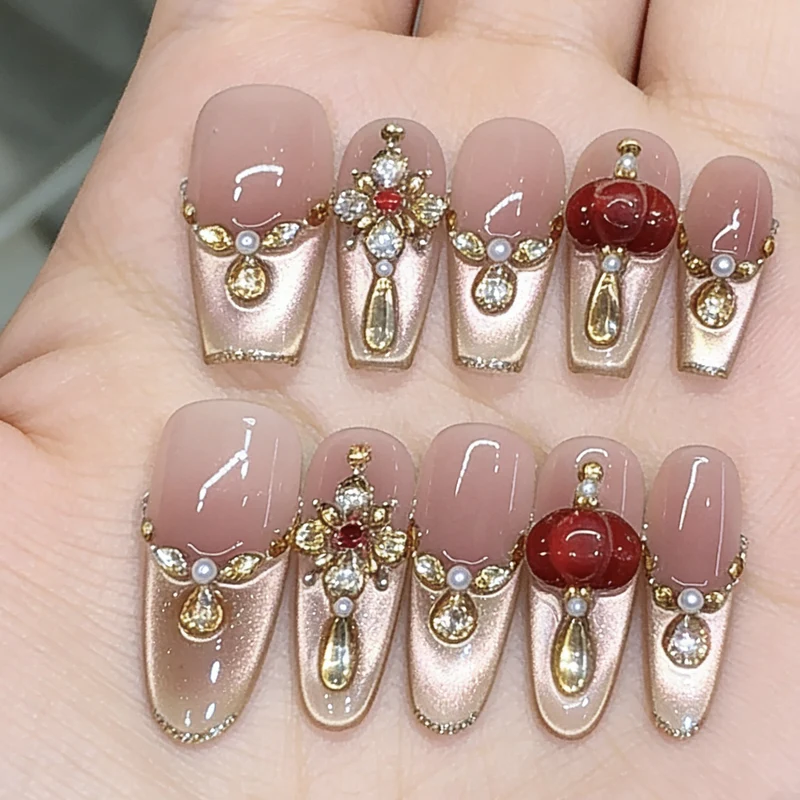 Elegant Artistic Press-On Nail Set Stornfield